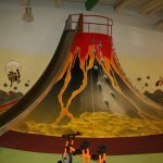 Volcano for indoor playgrounds