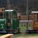 Forest railway themed playground equipment