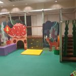 Wooden play structure for hotel playrooms