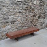 Urban furniture - corten steel METALCO bench without backrest