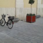 Urban furniture - cycle rack and planters